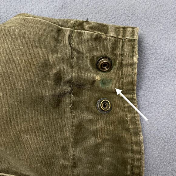 Vtg 80s 90s Dual Control Canvas Leather Bomber Flight Jacket Mens M Quilted Line - Picture 11 of 16